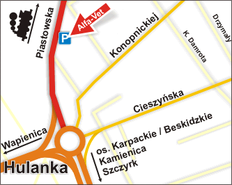 Lokalizacja Alfa-Vet na mapie